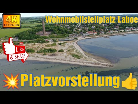 Ostseeküste bei Kiel: Wohnmobil Stellplatz Check: Der Wohnmobil-Stellplatz in Laboe bei Kiel.🚍
