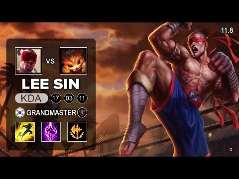 Lee Sin Top vs Gnar - KR Grandmaster Patch 11.8
