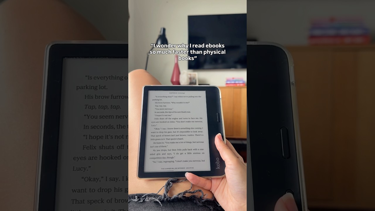 THIS is why I read ebooks faster than physical books 😅 #speedreading #ebook #ereader