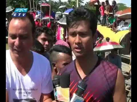 সুনামগঞ্জের কালনী নদীতে অনুষ্ঠিত হলো গ্রাম বাংলার ঐতিহ্যবাহি নৌকা বাইচ