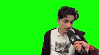 Timothée Chalamet "Thank you based God" green screen