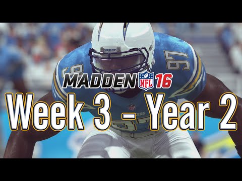 Madden 16 Chargers Connected Franchise Year 2 - Week 3 vs Broncos - EP5