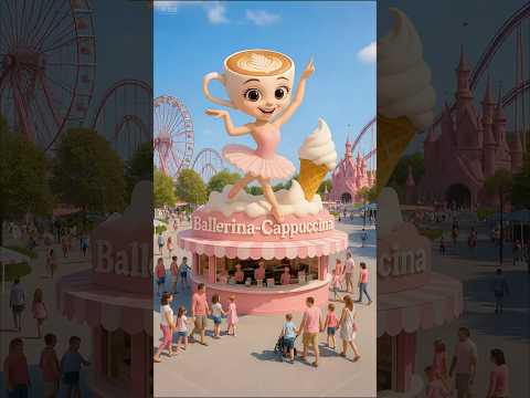 Brainrot ice cream shop！ #brainrot #ballerina #cappuccina