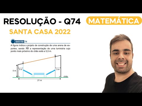 SANTA CASA 2022 – Questão 74 A figura indica o projeto de construção de uma arena de esportes, sendo
