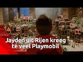 Jayden kreeg heel veel Playmobil en geeft veel daarvan ook weer weg