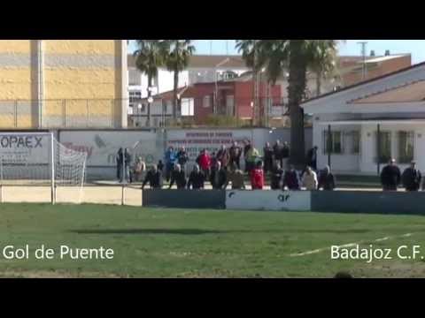 Gol de Puente. 2º gol del C.D. Santa Amalia 0-2 Badajoz C.F.