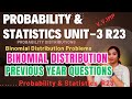 Binomial Distribution Mean Variance Of Binomial Distribution Probability Distributions R23
