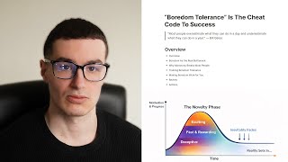 OUTWORK everyone by being bored退屈でいることでみんなより努力しなさい