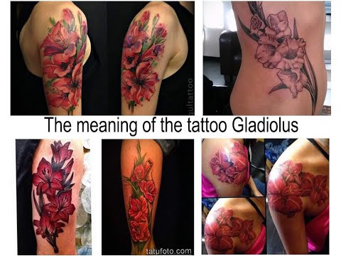 Gladiolus Tattoo With Name