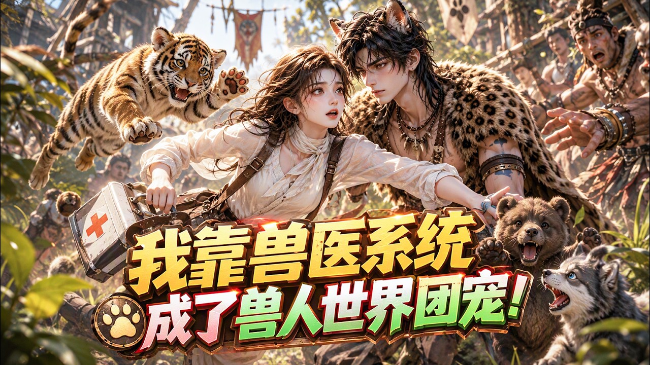 【Multi Sub】原始部落把我當儲備糧？獸醫逢小星綁定系統，聽懂幼獸心聲，救遍獸人，成蠻荒第一醫！#ai #aivideo #漫劇