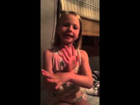 Five Little Speckled Frogs - The Little Girl, beautiful voice