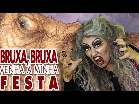Bruxa, Bruxa venha à minha festa - com Make de Halloween