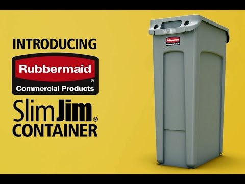 Product video for Vented Slim Jim® Recycling 23 Gal Green