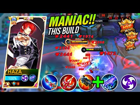 BEST MANIAC!! CHOU HERE'S THE 1 HIT BUILD (MUST TRY THIS!!) CHOU BEST BUILD 2023 | MLBB