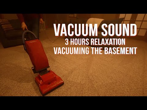 Vacuum Sound - 3 Hours Vacuuming The Basement Hoover Encore Supreme Relaxation, Focus, ASMR