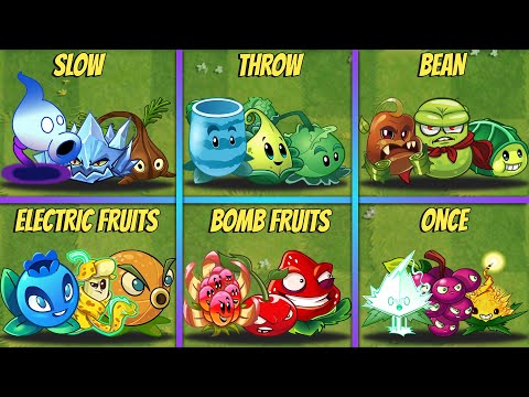 6 Team Random 3 Plants Battlez vs Team Zombie - Who Will Win? - PvZ 2 Team Plants