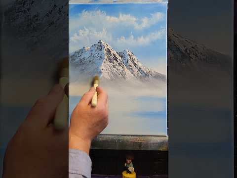 Bob Ross Palette Knife Mountain WOW!! So Good #bobross #shortsart
