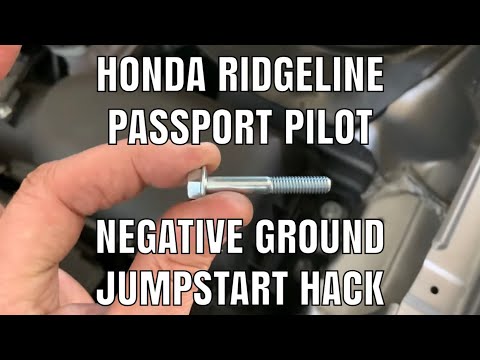 Jump Start Honda Ridgeline Passport Pilot Where Negative Ground Post Hack Inverter Invertor Battery