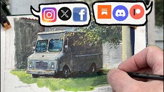 I Paint an Old Van While I Talk About the Online Art Businesss