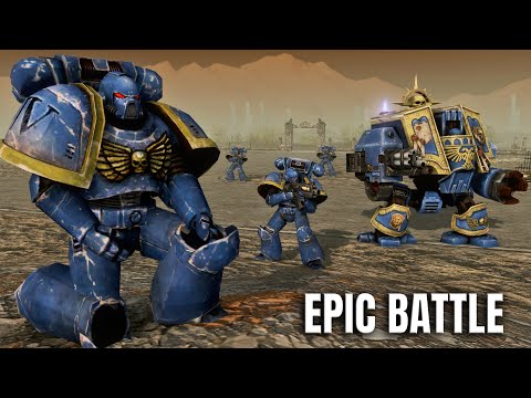 WARHAMMER 40K REALISTIC BATTLE - Space Marines vs Tau Empire | Men of War: Ultimate 40k Mod (4K)