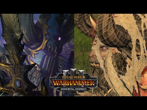 Old Stinky Tank vs New Blue Tank - Beastmen vs Tzeentch // Total War: WARHAMMER 3