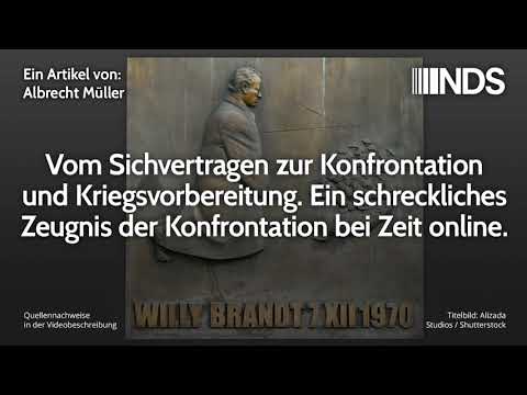 Vom Sichvertragen zur Konfrontation und Kriegsvorbereitung | Albrecht Müller