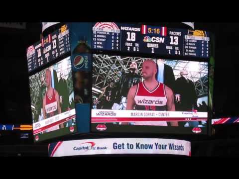 Washington Players Sing Songs on the Jumbotron - 2/10/2017