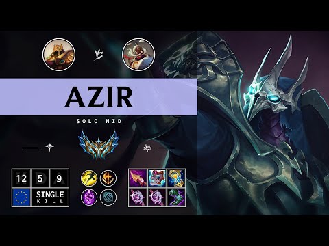 Azir Mid vs Corki: Dominating - EUW Challenger Patch 14.15