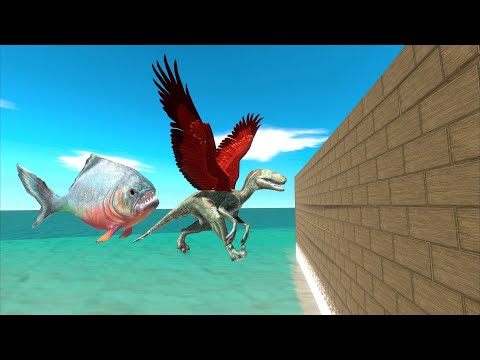 Flying Dinosaurs - Race with Aquatics | Animal Revolt Battle Simulator