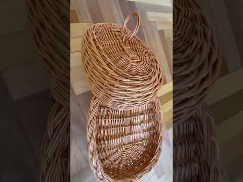 Хлібниця плетена з лози з кришкою 40*32*14в - фото 1 - id-p988726029