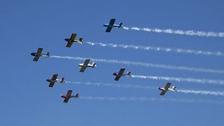 Vans RVs in Formation at the Corsicana Airshow