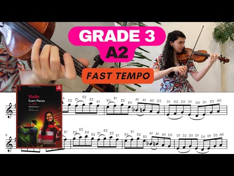 Grade 3 - A2: "Loure" by Telemann ABRSM Violin 2024 | Fast tempo (♩= 112) with Sheet Music