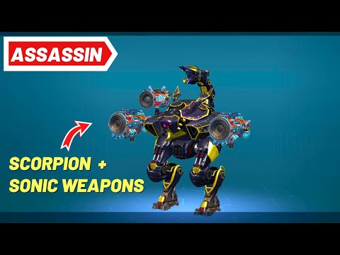 Scorpion with Havoc and Scatter / Sonic Weapons - War Robots Gameplay - WR