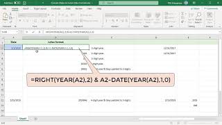 How to Convert Dates to Julian Date Formats in Excel - Office 365