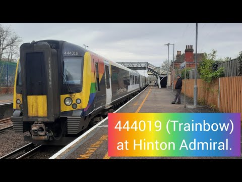 444019 (Trainbow) at Hinton Admiral. 20/02/2021.