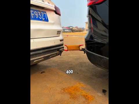 How Many Rubber Bands Can Stop a Car #car