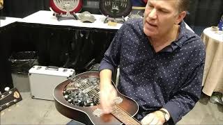 Video thumbnail for Rob Ickes and Trey Hensley play Beard Deco Phonic™ guitars at IBMA 2018 by Beard Guitars