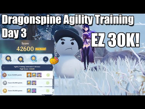 Dragonspine Special training Agility Day 3 - Icebreaker's Advance high score - Genshin Impact event