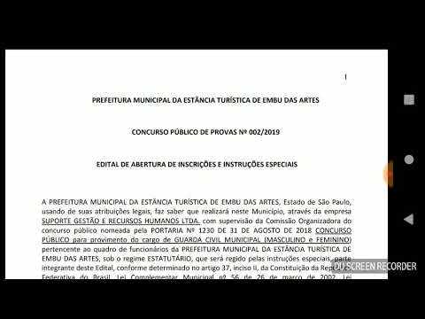 Análise do edital de Embu das Artes (link para entrar no grupo de graça na descrição do vídeo)