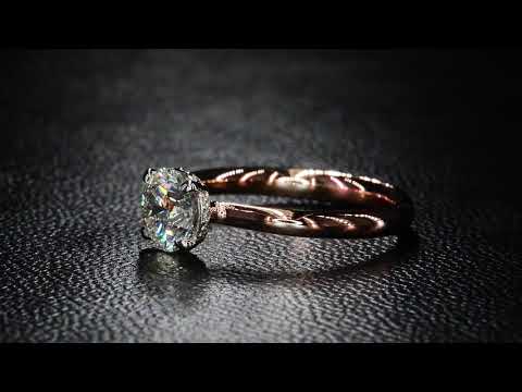 Rose Gold and Diamond Engagement Ring by Bez Ambar