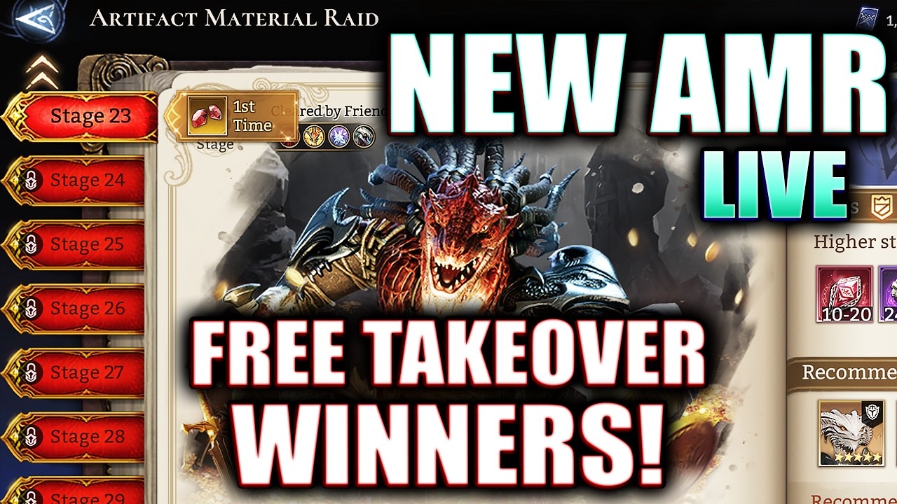 New Artifact Material Stages LIVE + Announcing 4 Free Takeover GIVEAWAY WINNERS | Watcher of Realms
