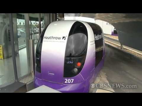 Unmanned travel pods launch at Heathrow Airport