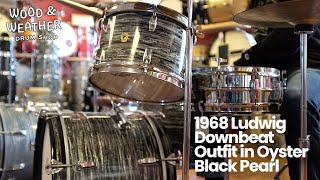 Video thumbnail for 1968 Ludwig 'Downbeat' Outfit in Oyster Black Pearl by Wood & Weather Drum Shop