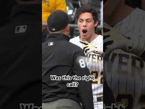 Was this Christian Yelich ejection the right call? #mlb #baseball #sports #brewers