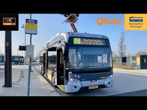 [4K] Bus cabinerit | Lijn 8 | P+R Hoogkerk-Station Europapark | Qbuzz Groningen Drenthe