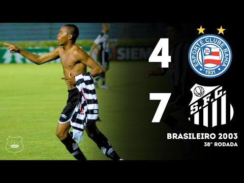 (Score reminiscent of the 60s, with Diego and Robinho in top form) Bahia 4x7 Santos - Brazilian C...