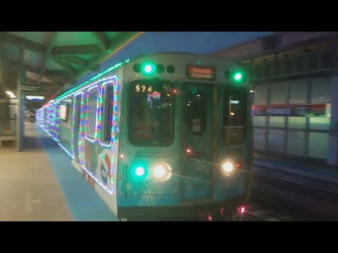 CTA 2020 Holiday Train On the Yellow Line "Not In Service"