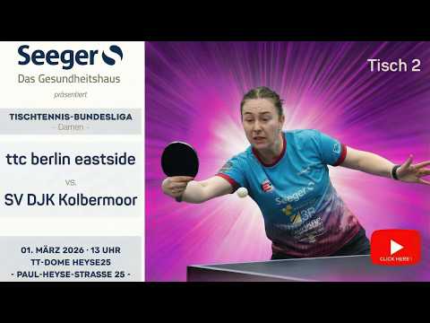 TISCH 2 | 1.Bundesliga Damen | ttc berlin eastside vs. SV DJK Kolbermoor