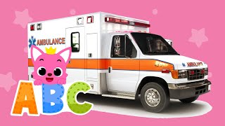 Learn ABCs with Pinkfong: Ambulance Helicopter Fire Truck | Vehicles Names | Pinkfong ABC for kids