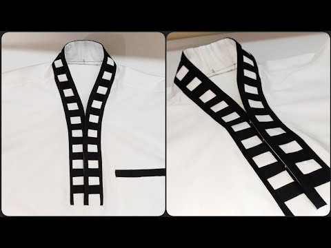 Sew a High neck kurta design | latest kurta front placket pattern 2020 Video